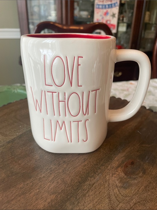 Rae Dunn Other - Rae Dunn White Mug with Red Interior and Red Lettering